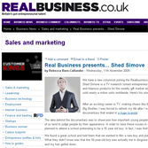 SHED'S COLUMN IN ‘REAL BUSINESS’